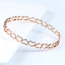 バングル レディース ブレスレット ハート アクセサリーシルバー ゴールド 腕輪 シンプル ジュエリープレゼント 誕生日 クリスマス ホワイトデー