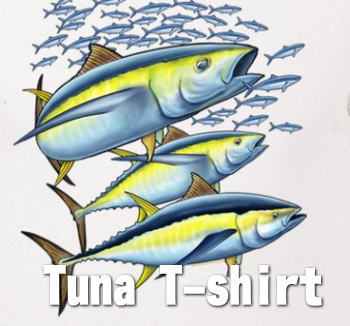 マグロTシャツ ツナTシャツ 半袖Tシャツ本場米国直輸入品 TUNA デザインTシャツ メンズTシャツ。