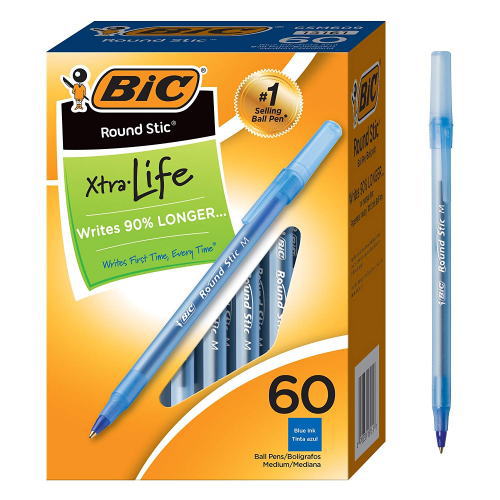 BIC/ビック　ボールペン　ブルー　60本入り【お徳用2個セット】【納期2週間〜】【お取り寄せ品】