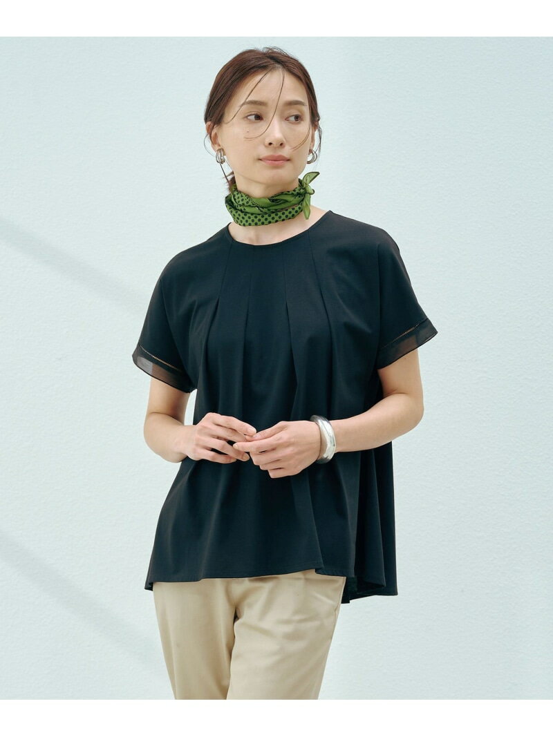 Rakuten - 【SALE／40%OFF】【洗える・接触冷感】プレーティングジャージー フレア カットソー J.PRESS LADIES L ジェイプレス トップス カットソー・Tシャツ ブラック ホワイト グレー ブルー【RBA_E】【送料無料】[Rakuten Fashion]