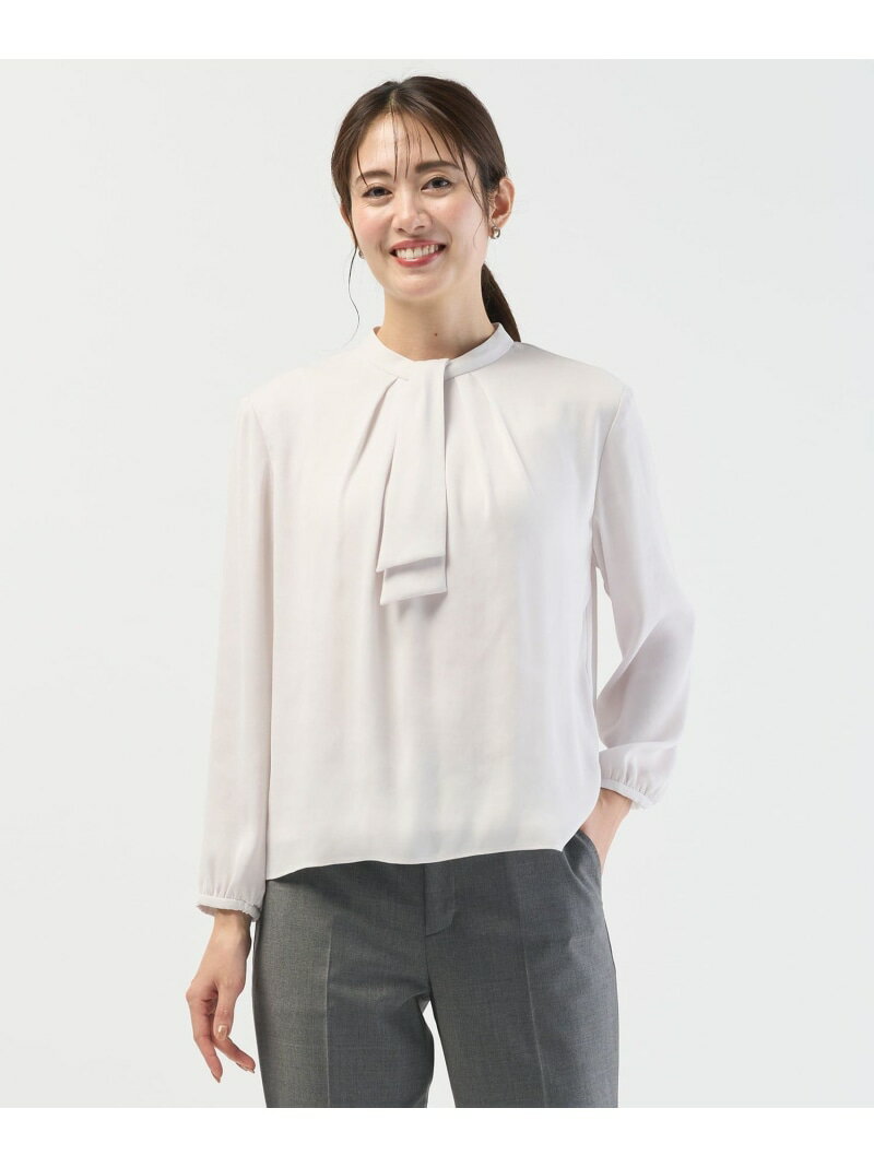 Rakuten - バックサテンジョーゼット カットソー J.PRESS ジェイプレス トップス カットソー・Tシャツ ホワイト【送料無料】[Rakuten Fashion]