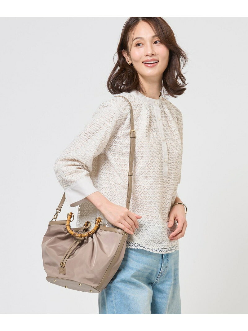 Rakuten - 【2way】ギャザーバンブー トート バッグ J.PRESS ジェイプレス バッグ トートバッグ ネイビー ブラウン ベージュ【送料無料】[Rakuten Fashion]