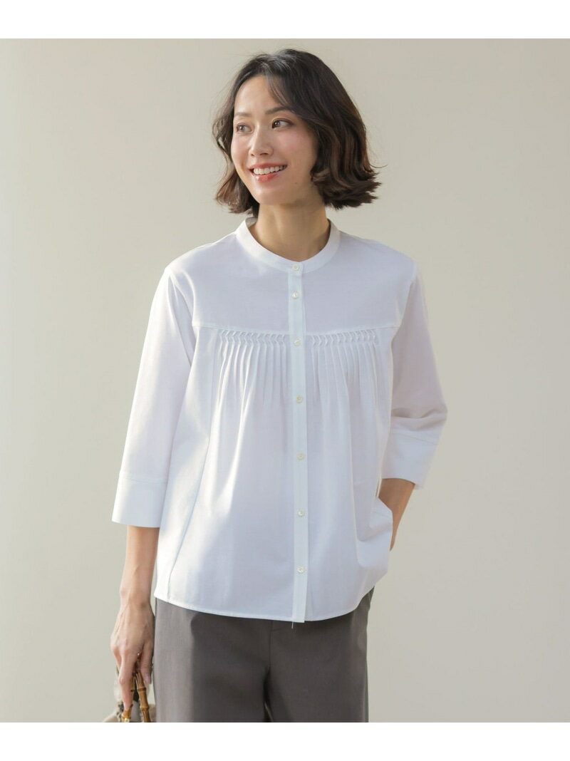 Rakuten - キャタピラシャツジャージー バンドカラー カットソー J.PRESS ジェイプレス トップス カットソー・Tシャツ ホワイト ベージュ【送料無料】[Rakuten Fashion]