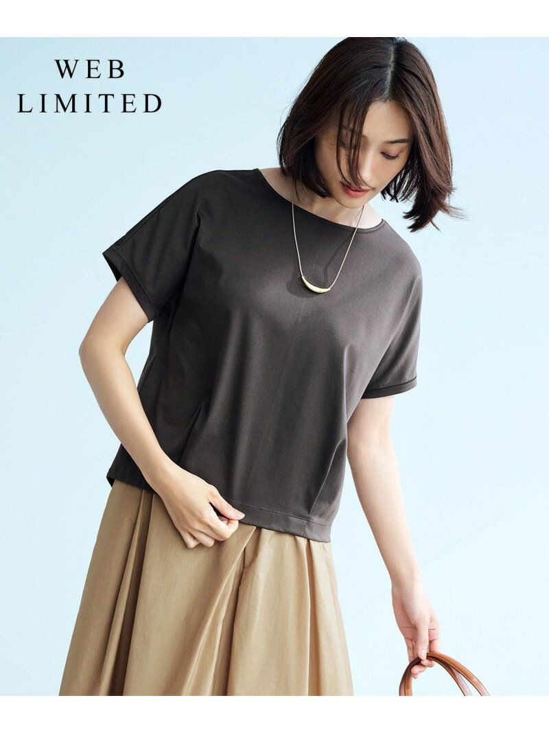 Rakuten - 【SALE／30%OFF】【WEB限定カラーあり・洗える】コットンスムース フレンチスリーブ カットソー J.PRESS LADIES L ジェイプレス トップス カットソー・Tシャツ ホワイト グリーン ピンク グレー ネイビー【RBA_E】【送料無料】[Rakuten Fashion]