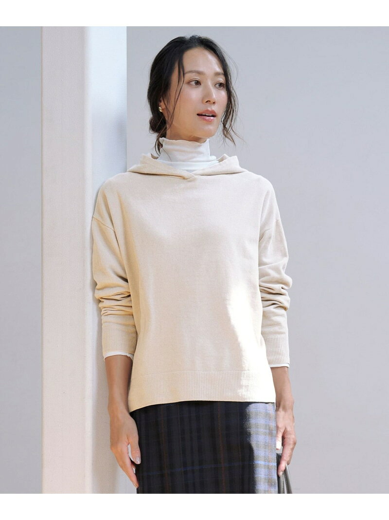 Rakuten - 【SALE／40%OFF】CHENILLE フーデッド ニット J.PRESS ジェイプレス トップス ニット グレー ブラック ベージュ【RBA_E】【送料無料】[Rakuten Fashion]