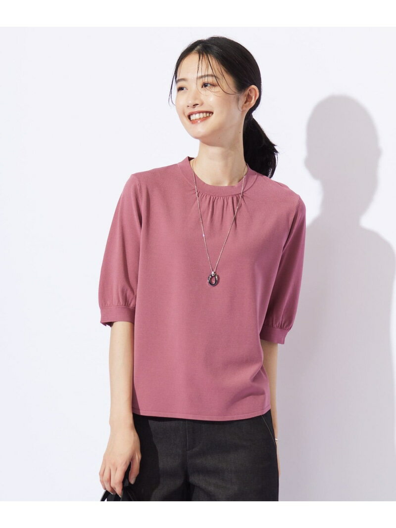 Rakuten - 【SALE／50%OFF】【洗える】レーヨンエリートストレッチ ギャザースリーブ ニット J.PRESS ジェイプレス トップス ニット ネイビー レッド ベージュ ブルー【RBA_E】【送料無料】[Rakuten Fashion]