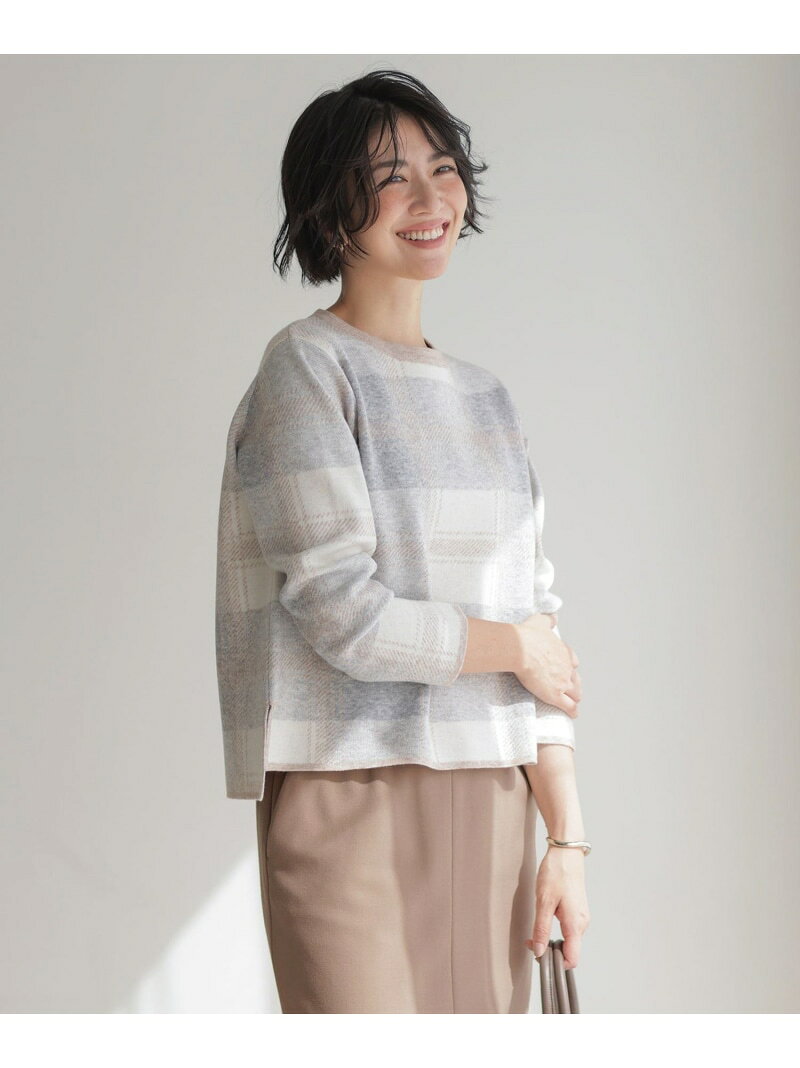 Rakuten - 【SALE／20%OFF】Wooly Stretch Plaid ニット J.PRESS ジェイプレス トップス ニット グレー イエロー【RBA_E】【送料無料】[Rakuten Fashion]