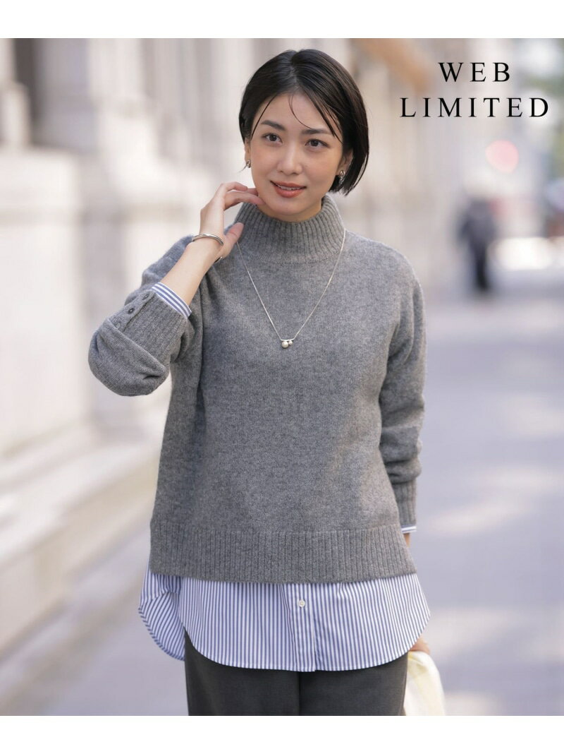 樂天商城 - 【SALE／30%OFF】【WEB限定】YAK BLEND ハイネック ニット J.PRESS LADIES L ジェイプレス トップス ニット グリーン ベージュ ブラウン グレー【RBA_E】【送料無料】[Rakuten Fashion]
