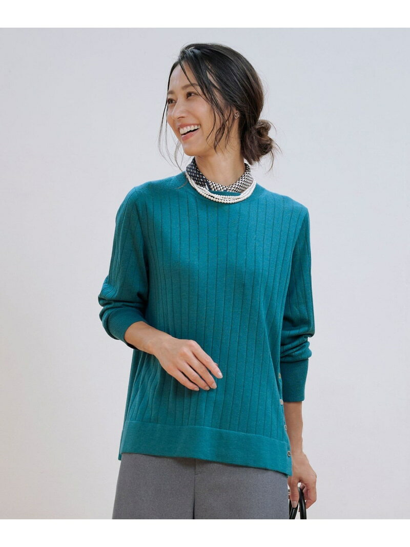 Rakuten - 【SALE／40%OFF】WORETED WOOL BLEND クルーネック ニット J.PRESS ジェイプレス トップス ニット ネイビー オレンジ グレー【RBA_E】【送料無料】[Rakuten Fashion]