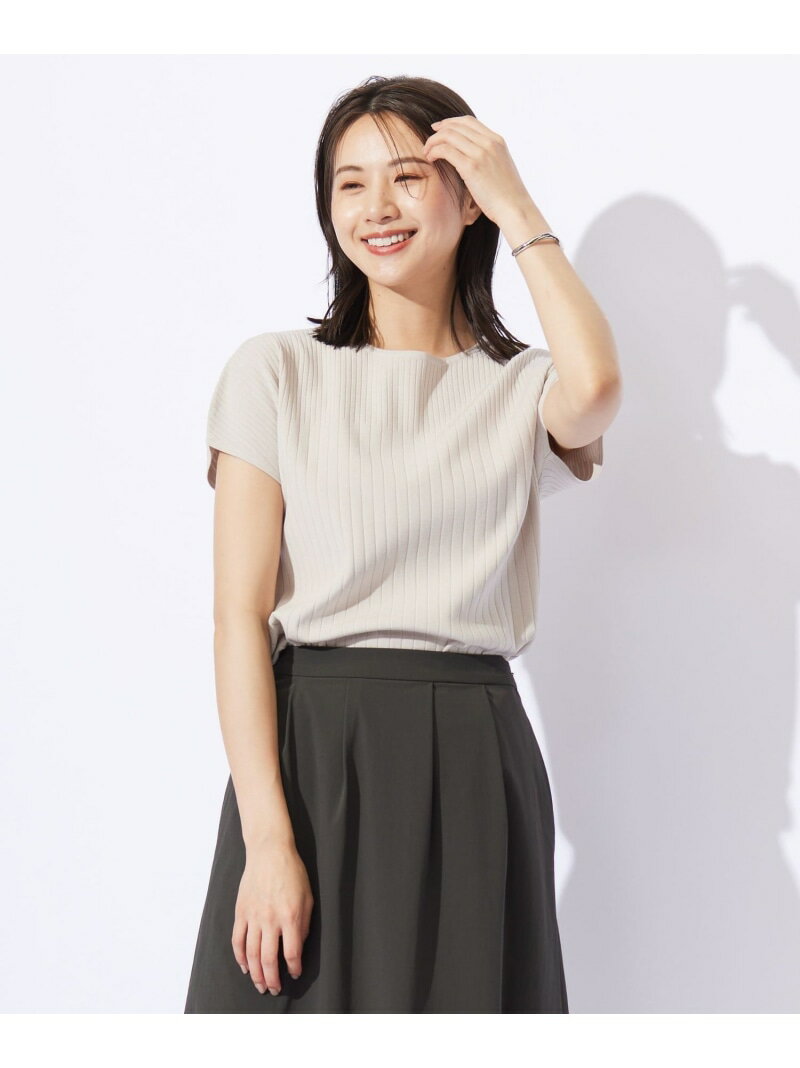 【SALE／40%OFF】【洗える】レーヨンエリートストレッチ フレンチスリーブ ニット J.PRESS ジェイプレス トップス ニット レッド ベージュ ブルー ネイビー【RBA_E】【送料無料】[Rakuten Fashion]