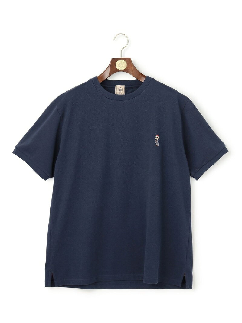 Rakuten - 【KING SIZE / BULLDOG BOY】カノコレジメン クルーネック Tシャツ J.PRESS ジェイプレス トップス カットソー・Tシャツ ネイビー ホワイト ブルー【送料無料】[Rakuten Fashion]