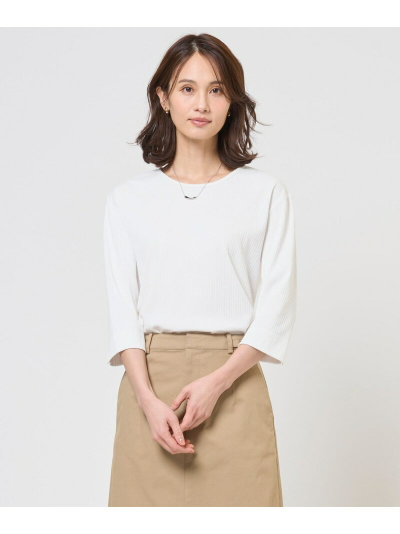 Rakuten - 針抜きフライス クルーネック カットソー J.PRESS LADIES L ジェイプレス トップス カットソー・Tシャツ ホワイト グレー ブラック【送料無料】[Rakuten Fashion]