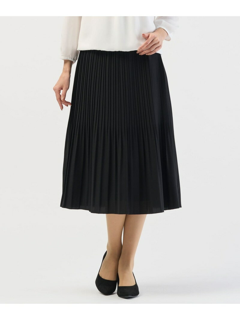 Rakuten - ノルディス2wayジョーゼット プリーツ スカート J.PRESS LADIES L ジェイプレス スカート ロング・マキシスカート ブラック ネイビー【送料無料】[Rakuten Fashion]