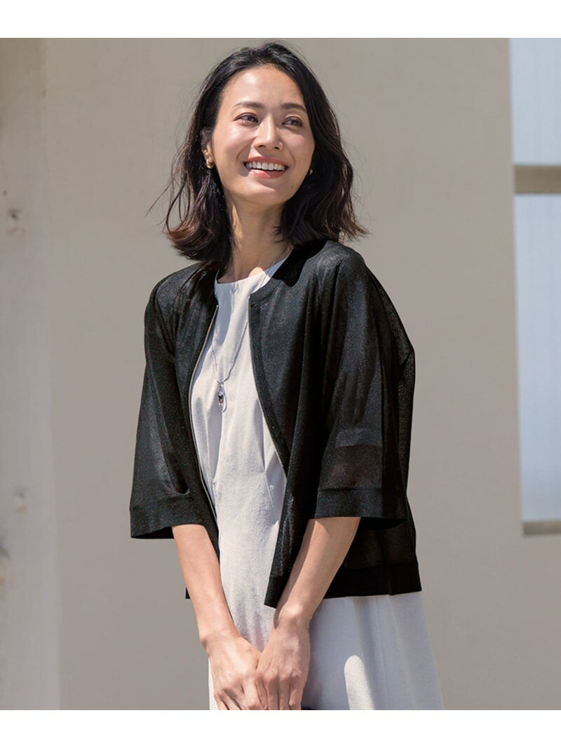 Rakuten - SHEER LIGHT KNIT ブルゾン J.PRESS ジェイプレス ジャケット・アウター ブルゾン・ジャンパー グレー ブラック ネイビー ホワイト【送料無料】[Rakuten Fashion]