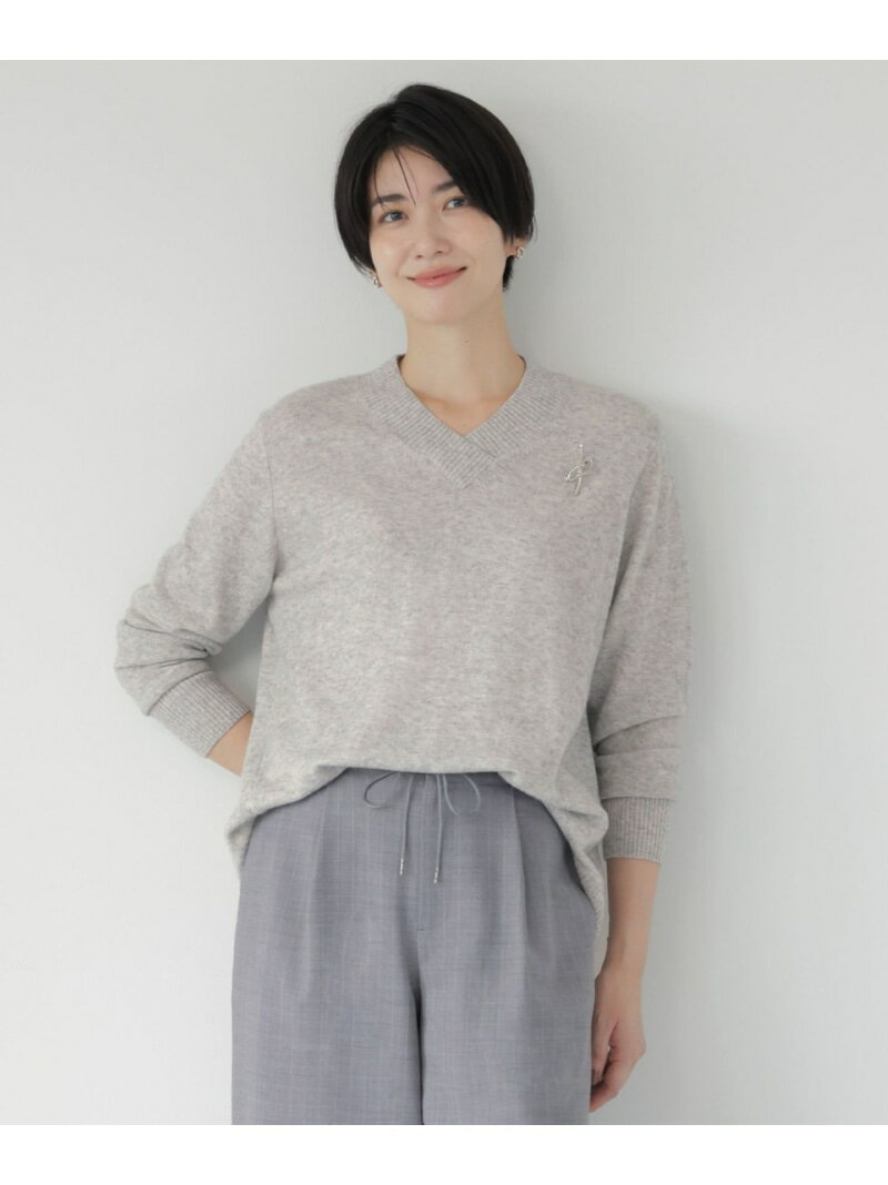 Rakuten - 【SALE／50%OFF】【洗える】CASHMERE BLEND Vネック プルオーバーニット J.PRESS ジェイプレス トップス ニット グレー ピンク ベージュ ブルー オレンジ【RBA_E】【送料無料】[Rakuten Fashion]