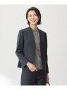 【セットアップ対応】BAHARIYE ノーカラー ジャケット J.PRESS LADIES L ジェイプレス ジャケット・アウター ノーカラージャケット ネイビ...