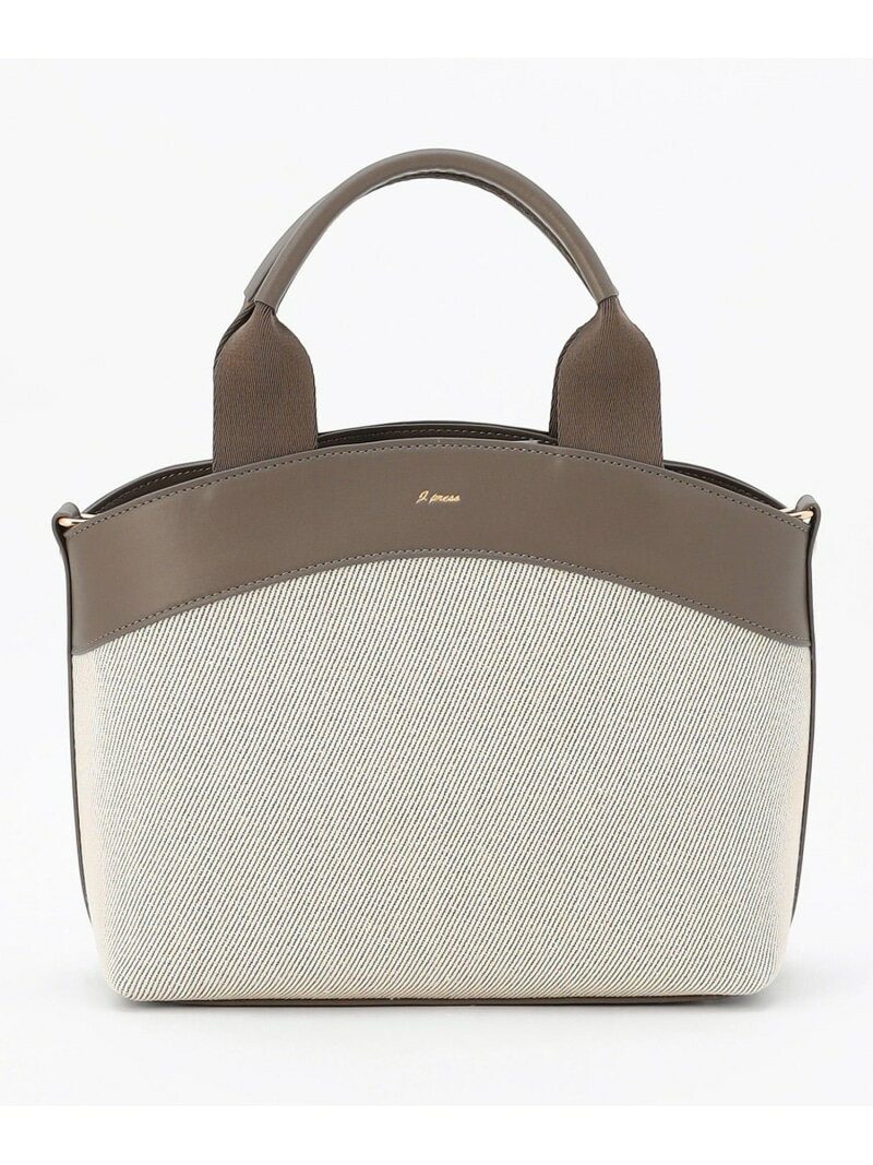 Rakuten - 【2WAY】キャンバス トートショルダー J.PRESS ジェイプレス バッグ ショルダーバッグ ブラウン ブラック【送料無料】[Rakuten Fashion]