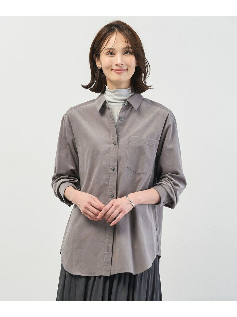 Rakuten - スプリングシャツコール コーデュロイ シャツ J.PRESS LADIES L ジェイプレス トップス シャツ・ブラウス ピンク グレー ホワイト【送料無料】[Rakuten Fashion]