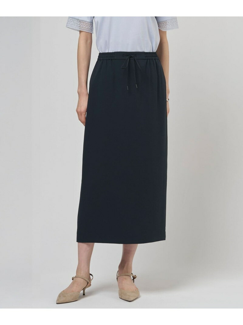 【セットアップ対応】Light ジョーゼット ナロー スカート J.PRESS LADIES L ジェイプレス スカート ロング・マキシスカート ネイビー ブラック ベージュ【送料無料】[Rakuten Fashion]