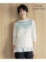 【SALE/40%OFF】【WEB限定・洗える】FAIR ISLE ニットベスト J.PRESS ジェイプレス トップス ベスト・ジレ ベージュ ネイビー ホワ...