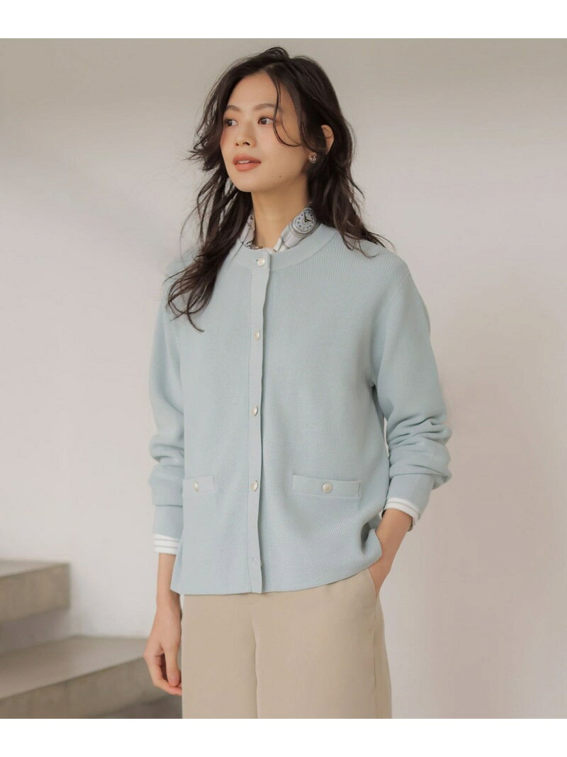 Rakuten - ORGANIC GASS COTTON クルーネック カーディガン J.PRESS ジェイプレス ジャケット・アウター その他のジャケット・アウター ネイビー ベージュ グリーン【送料無料】[Rakuten Fashion]
