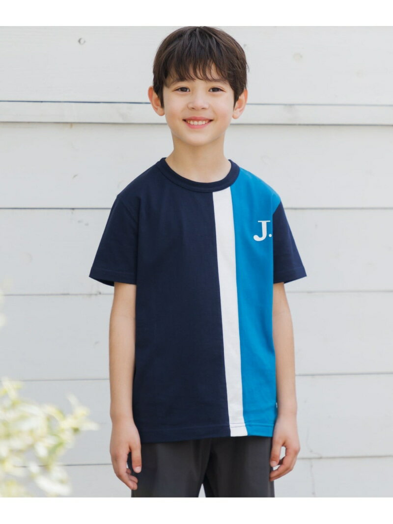 【SALE／35%OFF】【140-170cm】50/2 トリコストライプ 切替Tシャツ J.PRESS ジェイプレス トップス カットソー・Tシャツ オレンジ【RBA_E】【送料無料】[Rakuten Fashion]