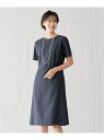 BAHARIYE フレアー ワンピース J.PRESS ジェイプレス ワンピース・ドレス シャツワンピース ネイビー【送料無料】[Rakuten Fashion...