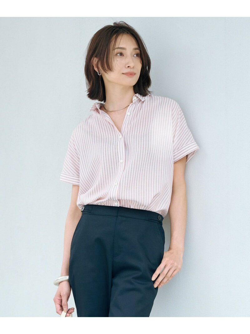 Rakuten - 【SALE／50%OFF】【洗える・接触冷感】ドビー強撚ストライプ シャツ ブラウス J.PRESS ジェイプレス トップス シャツ・ブラウス ネイビー【RBA_E】【送料無料】[Rakuten Fashion]
