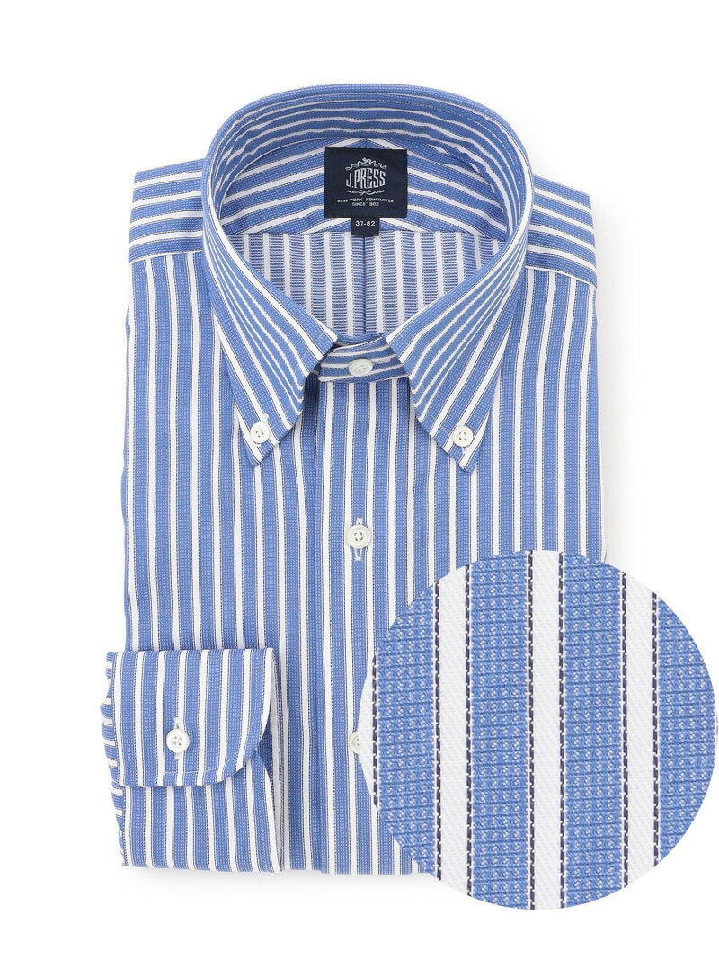 Rakuten - 【PREMIUM PLEATS / 形態安定】スーピマコットンパナマストライプ シャツ / B.D. J.PRESS ジェイプレス トップス シャツ・ブラウス ネイビー ブラウン【送料無料】[Rakuten Fashion]