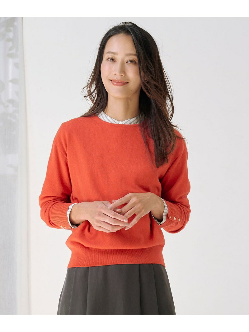 Rakuten - 【SALE／40%OFF】Cotton Wool ボートネック ニット J.PRESS LADIES L ジェイプレス トップス ニット ベージュ オレンジ【RBA_E】【送料無料】[Rakuten Fashion]