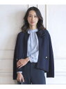 【WEB限定カラーあり 洗える】TWEED ニット ジャケット J.PRESS LADIES L ジェイプレス ジャケット アウター ノーカラージャケット ネイビー ホワイト グレー ブラック【送料無料】 Rakuten Fashion