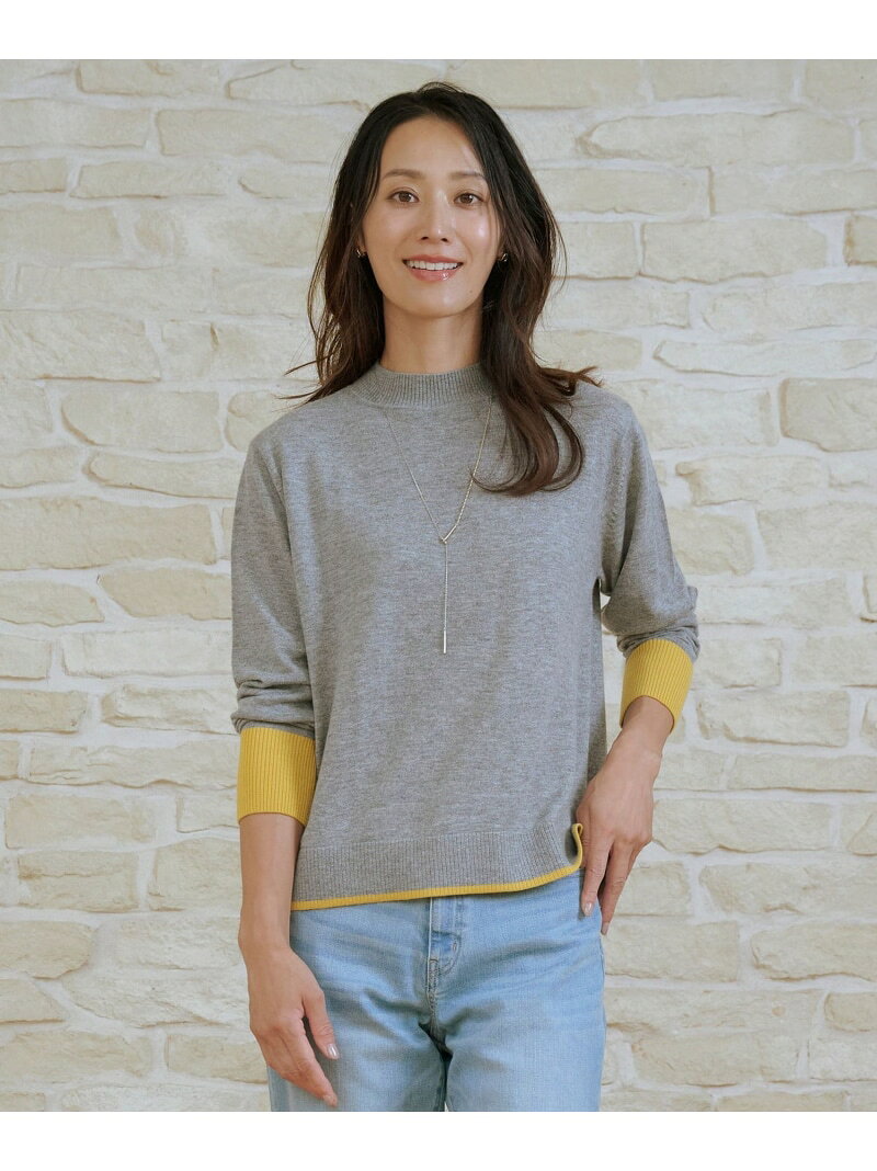 Rakuten - 【SALE／30%OFF】SOFT TOUCH WOOL ブロッキング ニット J.PRESS ジェイプレス トップス ニット グレー ホワイト イエロー【RBA_E】【送料無料】[Rakuten Fashion]