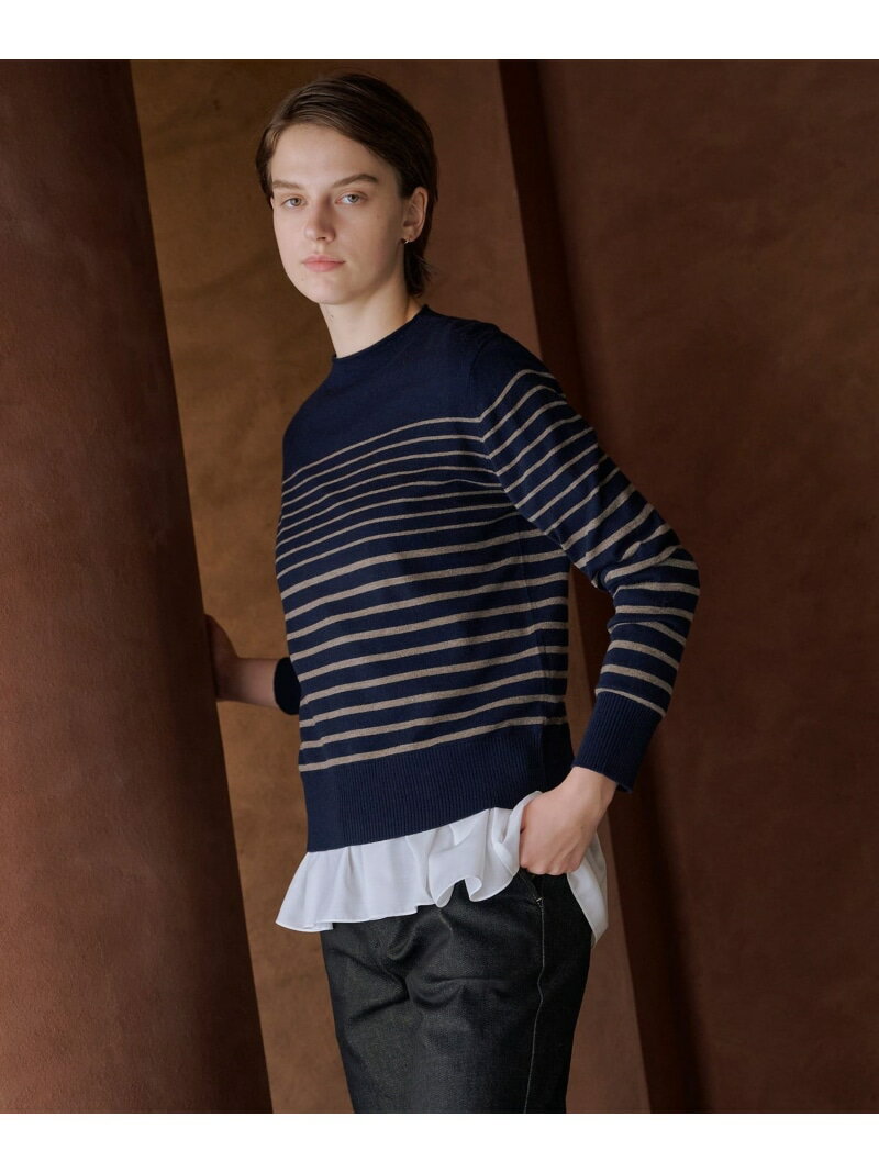 Rakuten - 【SALE／30%OFF】SOFT TOUCH WOOL ボーダー ニット J.PRESS ジェイプレス トップス ニット ベージュ ホワイト ネイビー【RBA_E】【送料無料】[Rakuten Fashion]