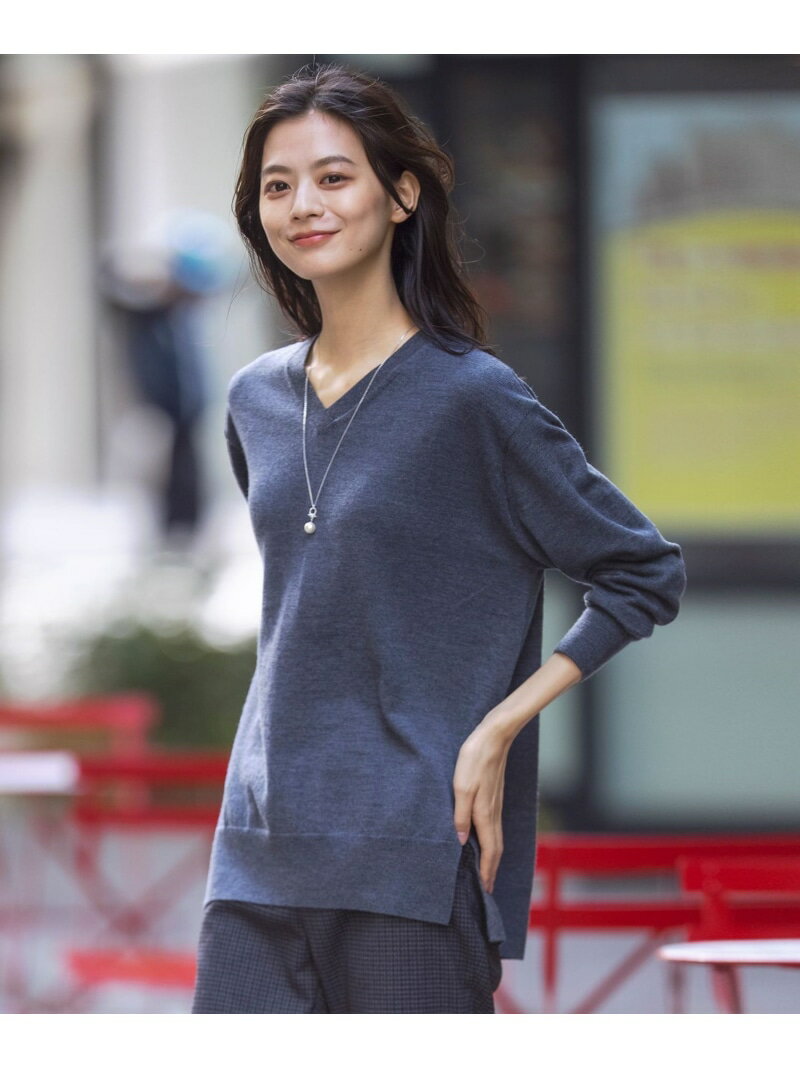 ジェイプレス レディース セーター レディース 【SALE／40%OFF】【洗える】EASY WOOL Vネック ニット J.PRESS LADIES L ジェイプレス トップス ニット グレー ベージュ イエロー ブルー【RBA_E】【送料無料】[Rakuten Fashion]