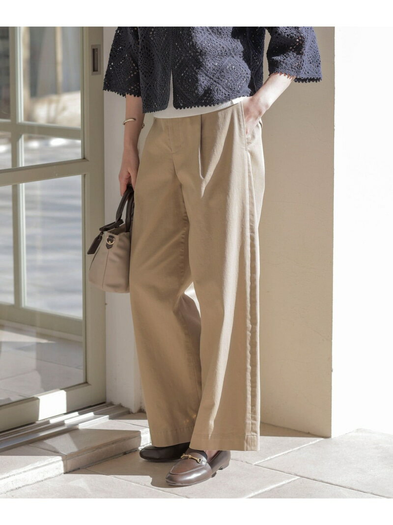 Rakuten - 【SALE／50%OFF】【洗える】20チノストレッチ ワイドパンツ J.PRESS LADIES L ジェイプレス パンツ その他のパンツ ベージュ ホワイト【RBA_E】【送料無料】[Rakuten Fashion]