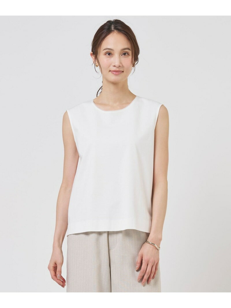 Rakuten - 【レイヤードスタイルに】スムースジャージー ノースリーブ カットソー J.PRESS ジェイプレス トップス カットソー・Tシャツ ホワイト ブラック グレー【送料無料】[Rakuten Fashion]