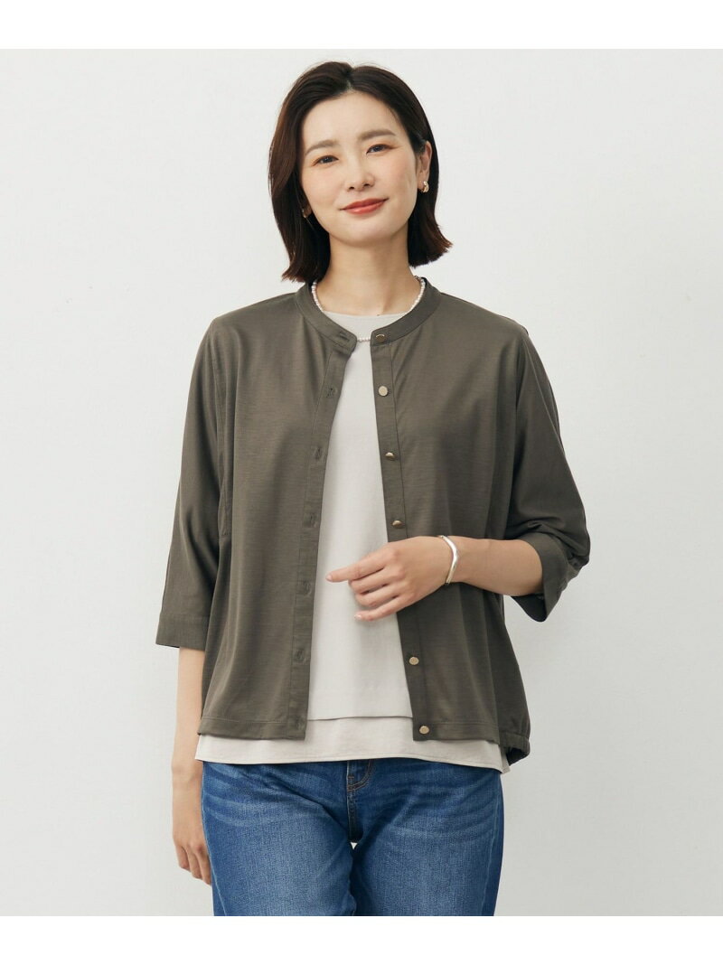 樂天商城 - 【SALE／50%OFF】【洗える・接触冷感】ジャージー ブルゾン J.PRESS ジェイプレス ジャケット・アウター ブルゾン・ジャンパー ブラウン グレー【RBA_E】【送料無料】[Rakuten Fashion]