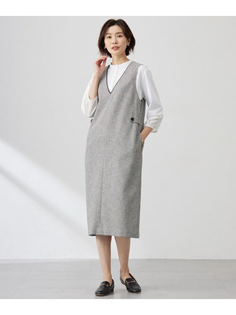 【洗える】Calameraリングメッシュ ジャンパースカート J.PRESS LADIES L ジェイプレス ワンピース・ドレス ジャンパースカート ブラウン【送料無料】[Rakuten Fashion]