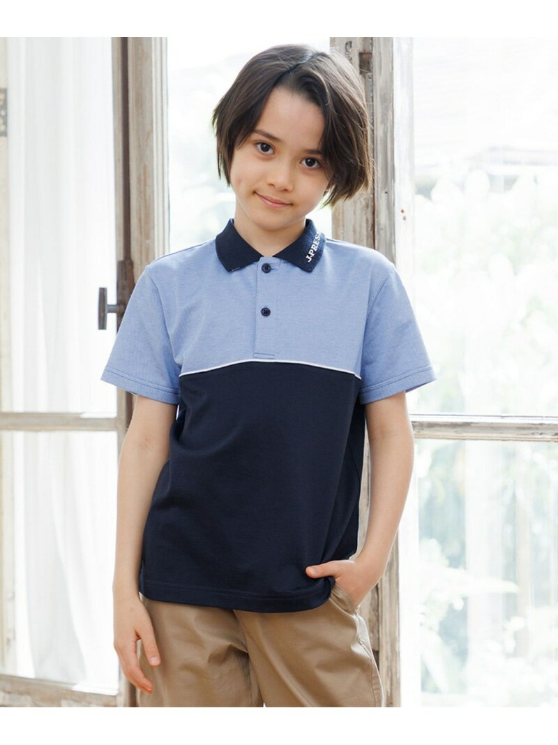Rakuten - 【100-130cm】 ブロッキングポロシャツ J.PRESS ジェイプレス トップス ポロシャツ ネイビー【送料無料】[Rakuten Fashion]