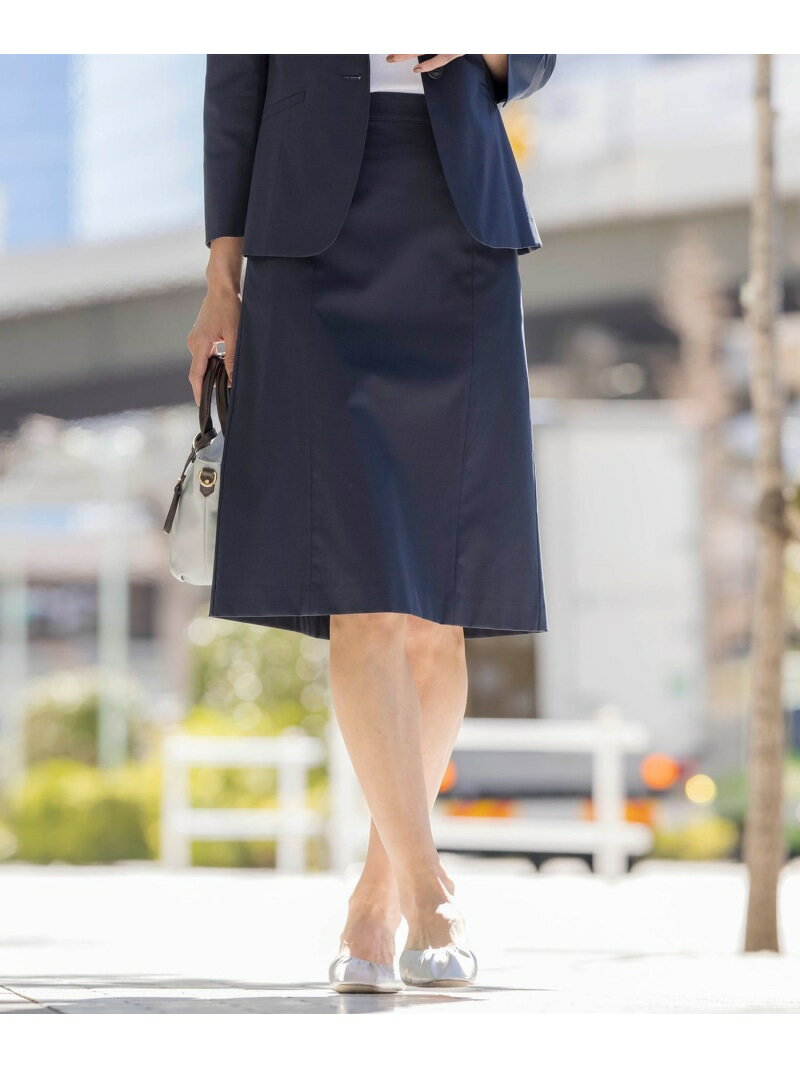 Rakuten - 【セットアップ対応・洗える・撥水・防汚】コットンFITTYシャーク スカート J.PRESS LADIES L ジェイプレス スカート ロング・マキシスカート ブラック グレー ネイビー ベージュ【送料無料】[Rakuten Fashion]