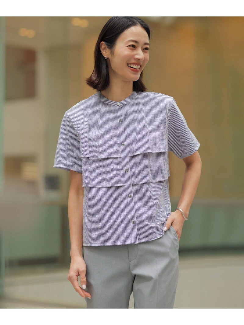 樂天商城 - 【一枚で着映え】サッカージャージー バンドカラー カットソー J.PRESS ジェイプレス トップス カットソー・Tシャツ グリーン グレー ブラウン ネイビー【送料無料】[Rakuten Fashion]