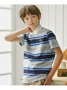 【SALE/20%OFF】【140-170cm】マルチボーダー 半袖ポロシャツ J.PRESS ジェイプレス トップス ポロシャツ ネイビー ベージュ【RBA_...