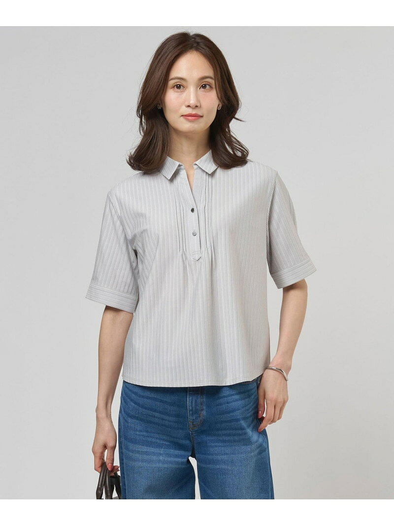 Rakuten - ドライコットン ストライプ ポロ カットソー J.PRESS ジェイプレス トップス カットソー・Tシャツ ブルー【送料無料】[Rakuten Fashion]