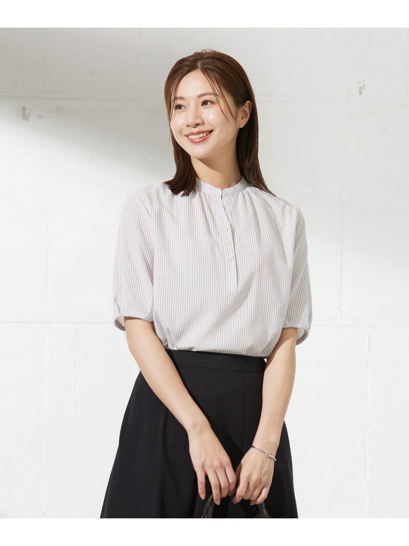 Rakuten - 【SALE／50%OFF】【洗える】ドビー強撚ストライプ コクーンシルエット ブラウス J.PRESS ジェイプレス トップス シャツ・ブラウス ピンク ネイビー パープル【RBA_E】【送料無料】[Rakuten Fashion]