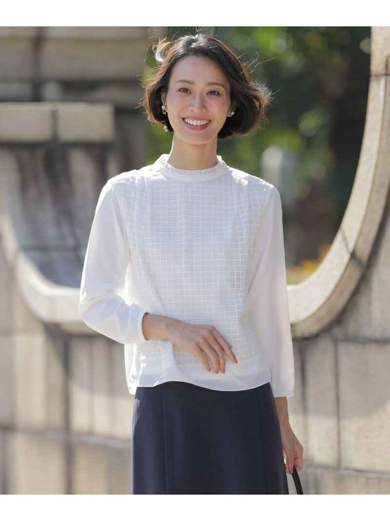 Rakuten - レースコンビ カットソー J.PRESS ジェイプレス トップス カットソー・Tシャツ ベージュ ホワイト【送料無料】[Rakuten Fashion]