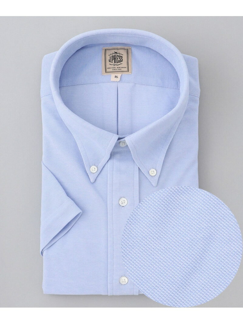 Rakuten - 【KING SIZE】【J.PRESS OXFORD JERSEY】カノコインレイ パッチポケットシャツ / B.D. J.PRESS ジェイプレス トップス シャツ・ブラウス ネイビー ブルー ホワイト【送料無料】[Rakuten Fashion]