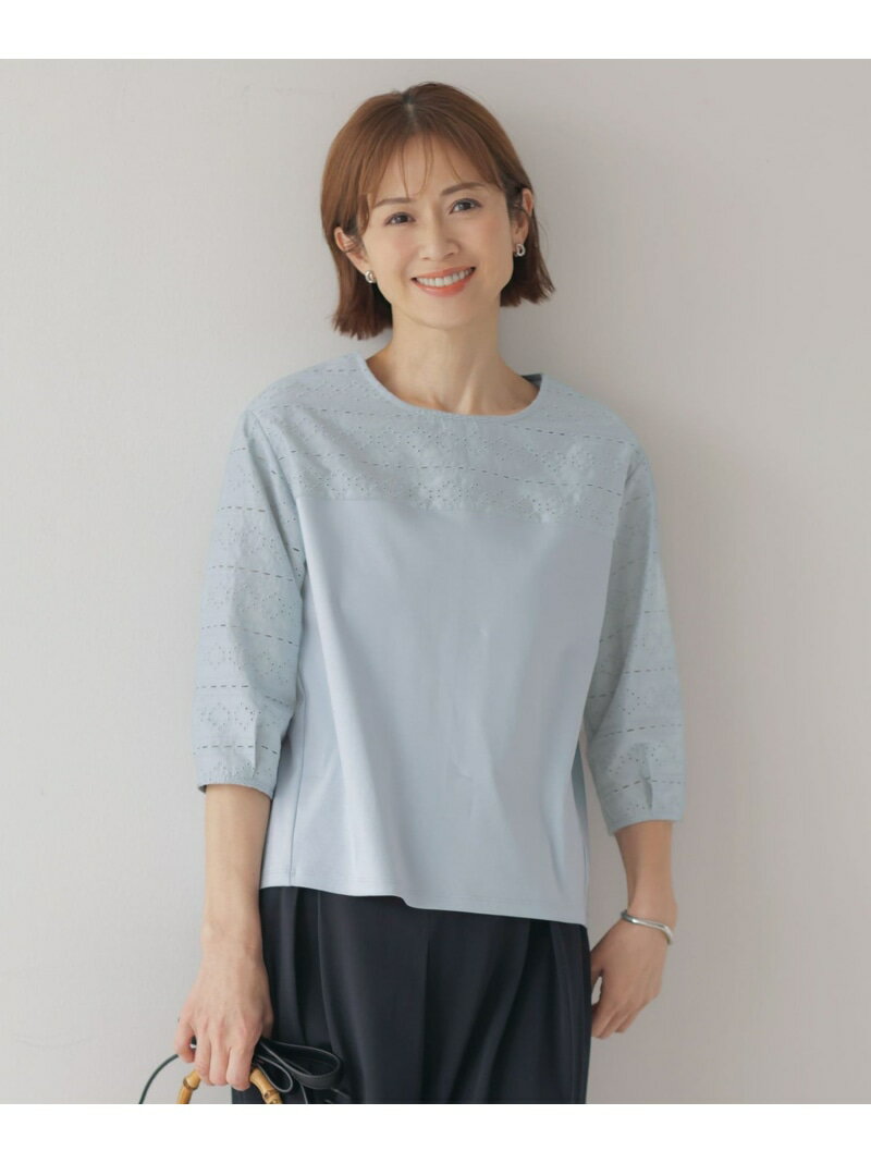 Rakuten - 【SALE／40%OFF】【洗える】スムースジャージー 刺繍 カットソー J.PRESS LADIES L ジェイプレス トップス カットソー・Tシャツ ホワイト グレー グリーン【RBA_E】【送料無料】[Rakuten Fashion]