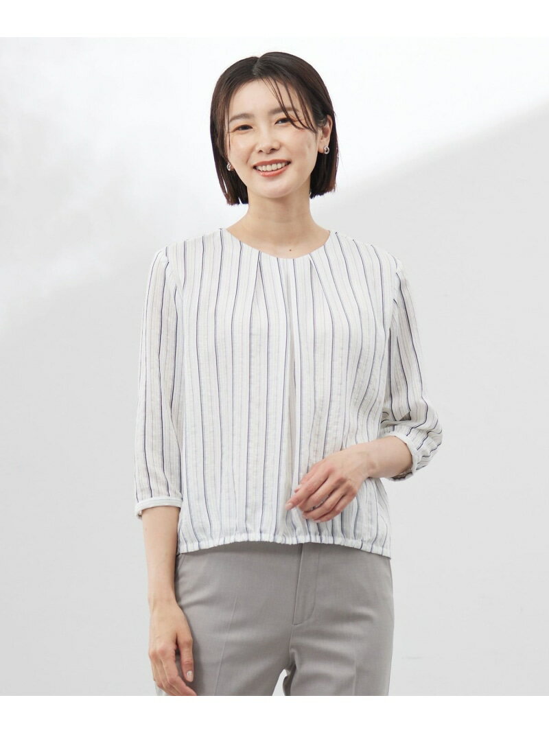 Rakuten - 【SALE／50%OFF】【洗える】ランダムストライプ シアー プルオーバー カットソー J.PRESS ジェイプレス トップス カットソー・Tシャツ ネイビー ホワイト グリーン【RBA_E】【送料無料】[Rakuten Fashion]