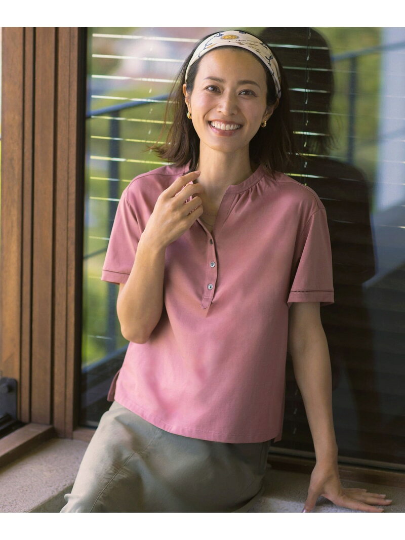 プレーティングジャージー バンドカラー カットソー J.PRESS ジェイプレス トップス カットソー・Tシャツ ネイビー ピンク グレー【送料無料】[Rakuten Fashion]