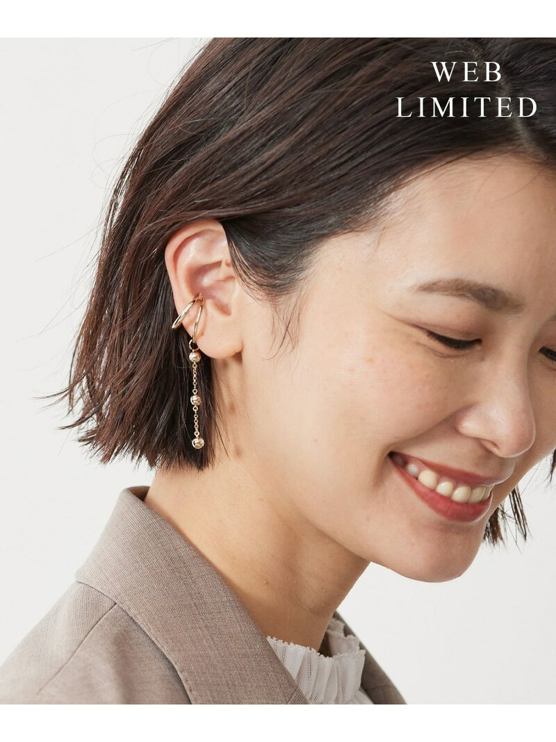【WEB限定】3way ビジュー イヤカフ リング J.PRESS ジェイプレス アクセサリー・腕時計 イヤリング・イヤーカフ ゴールド シルバー[Rakuten Fashion]